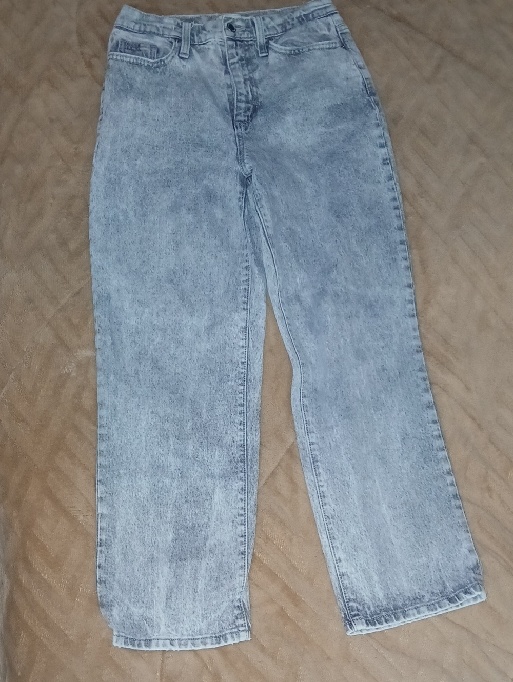 Womens Universal Thread Gray Acid Wash Vintage Straight Leg Jeans Sz: 4/ 27